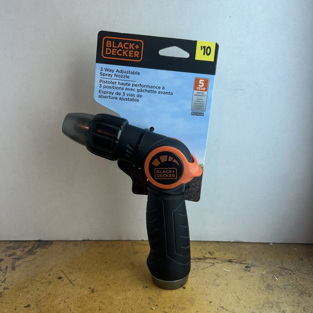 Black & Decker 3-Way Adjustable Spray Nozzle *Brand New*